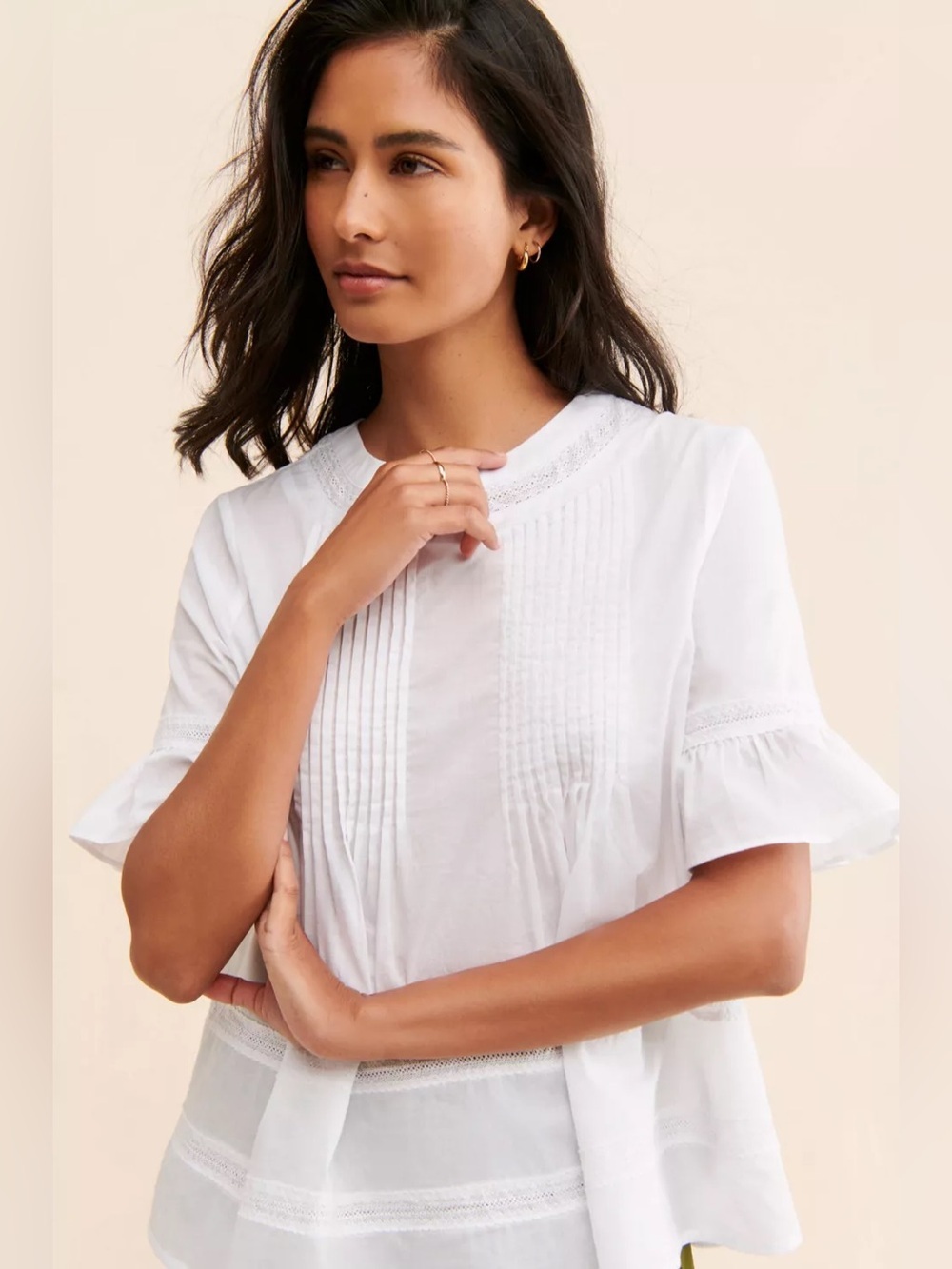 English Factory Boho Pleated Blouse